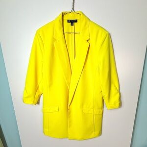 #651 INC International Concepts Vibrant Yellow Blazer size XL